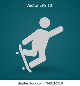 skateboarder vector icon