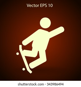 skateboarder vector icon