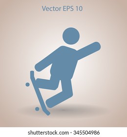 skateboarder vector icon