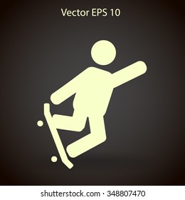 skateboarder vector icon
