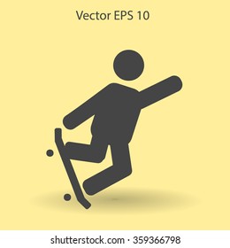 skateboarder vector icon