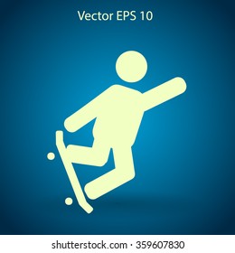 skateboarder vector icon