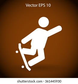 skateboarder vector icon