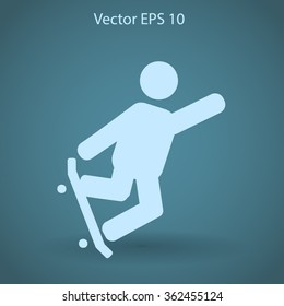 skateboarder vector icon