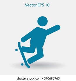 skateboarder vector icon