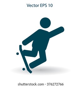 skateboarder vector icon