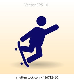 skateboarder vector icon