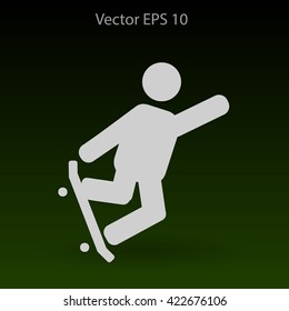 skateboarder vector icon
