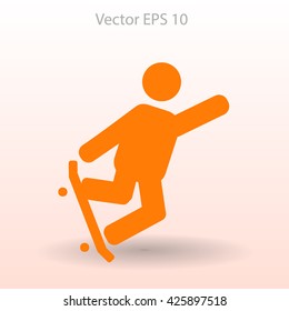 skateboarder vector icon