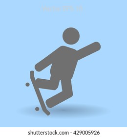skateboarder vector icon