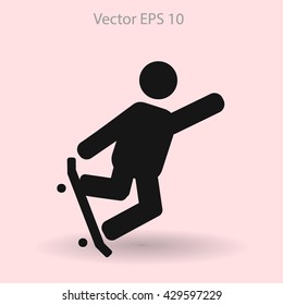 skateboarder vector icon