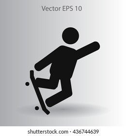 skateboarder vector icon