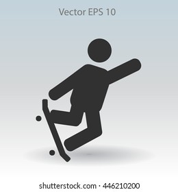 skateboarder vector icon