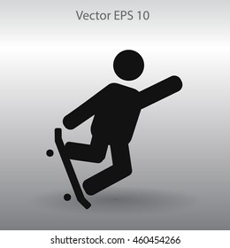 skateboarder vector icon