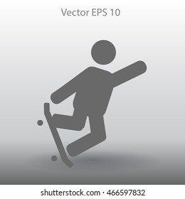 skateboarder vector icon
