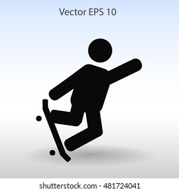 skateboarder vector icon