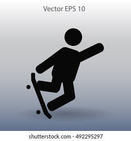 skateboarder vector icon
