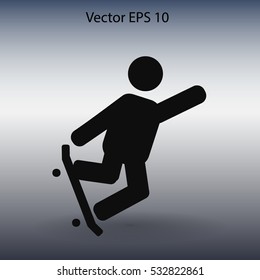 skateboarder vector icon