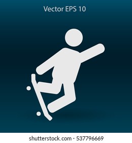 skateboarder vector icon