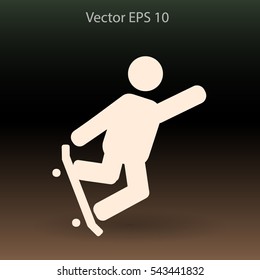 skateboarder vector icon