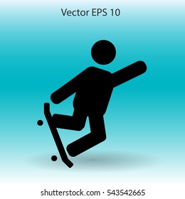 skateboarder vector icon