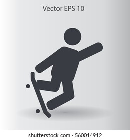 skateboarder vector icon
