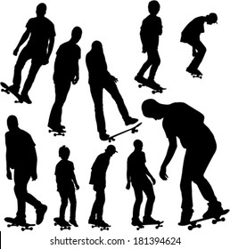 skateboarders collection silhouettes