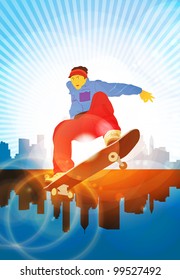 Skateboarding background