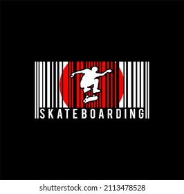skateboarding, Brooklyn, freestyle action, typography graphic design, for t-shirt prints, vector illustration 