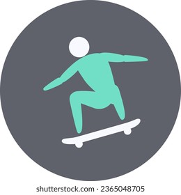 Skateboarding competition icon. Sport sign.  