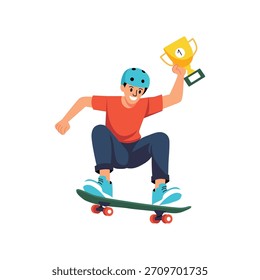 Ilustração de vetor plano de skate EPS 10 File