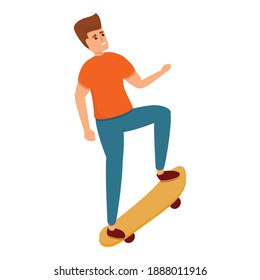 Skateboarding freestyle icon. Cartoon of skateboarding freestyle vector icon for web design isolated on white background