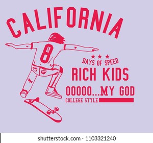 skateboarding graphic design vector art