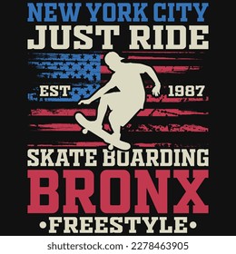 Skateboarding graphics tshirt design vector design 