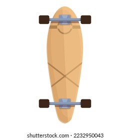 Skateboarding icon cartoon vector. Board shape. Equipment type