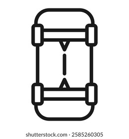 Skateboarding icon Isolated flat vector in outline