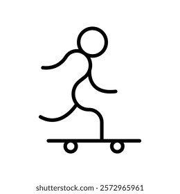skateboarding icon simple vector symbol