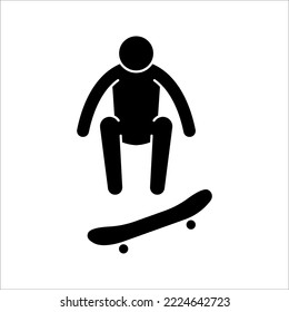 Skateboarding icon vector illustration on white background eps10.