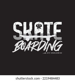 Skateboarding illustration typography. perfect for t shirt design