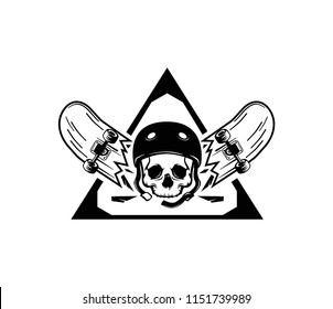 Skateboarding logo design