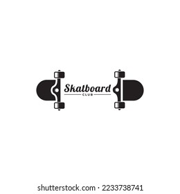 Skateboarding logo design. City skating. Skateboarding typography. Vintage vector illustration.