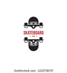 Skateboarding logo design. City skating. Skateboarding typography. Vintage vector illustration.