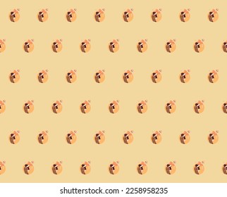 Skateboarding motion character texture four-way continuous seamless vector illustration