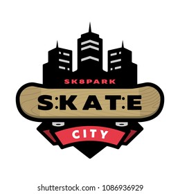 Skateboarding park logo, emblem.