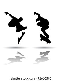 skateboarding silhouettes