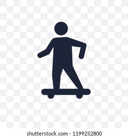 Skateboarding transparent icon. Skateboarding symbol design from Activity and Hobbies collection. Simple element vector illustration on transparent background.