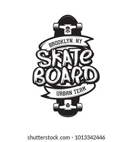 Skateboarding t-shirt design. Urban skating. Skateboard typography. Vector vintage illustration.