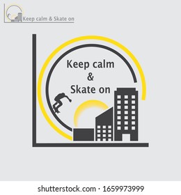 Skateboarding t-shirt design. Urban skating. Skateboard typography. Vector 