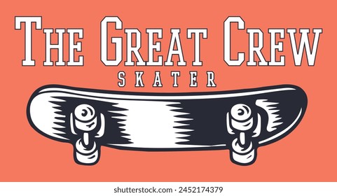 Skateboarding t-shirt design Urban skating Skateboard typography Vector vintage illustration for t-shirt