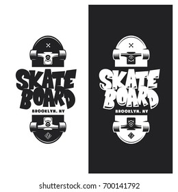 Skateboarding T-shirt Design. Urban Skating. Skateboard Typography. Vector Vintage Illustration.